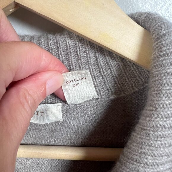 Inhabit Cashmere Collared Sweater Mens Size XXL Brown Classic Preppy *Flaw - Picture 9 of 9